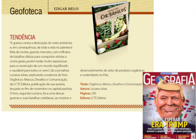 Revista Geografia – Nota sobre o livro ” Orgânicos Marcos, Desafios e Comunicação”
