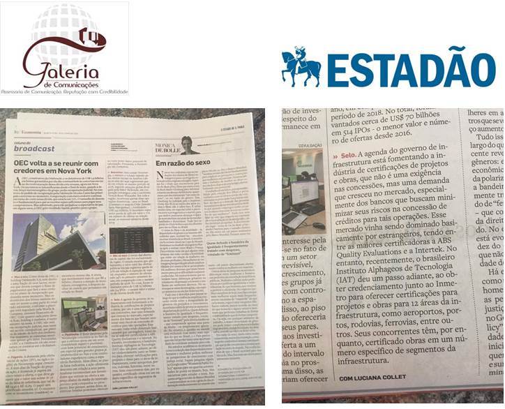 Estadão – Certificação de projetos e obras de infraestrutura ganham competitividade