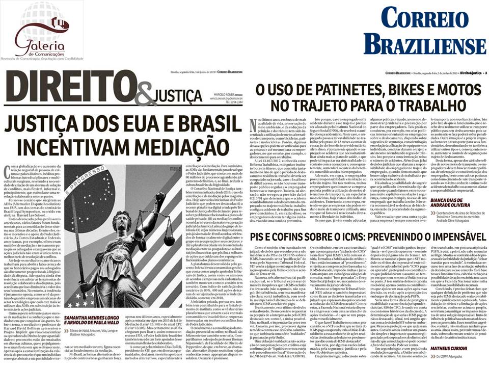 Correio Braziliense – PIS e COFINS sobre o ICMS: Prevenindo o impensável