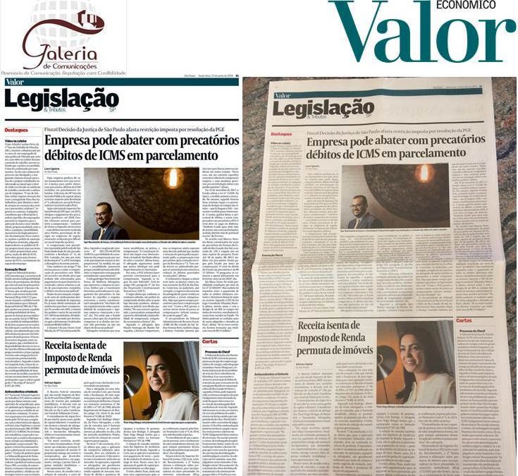 Valor Econômico – Receita isenta de Imposto de Renda permuta de imóveis