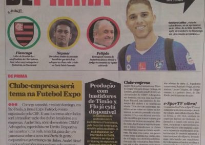 Jornal Lance! – Clube-empresa será tema na Futebol Expo