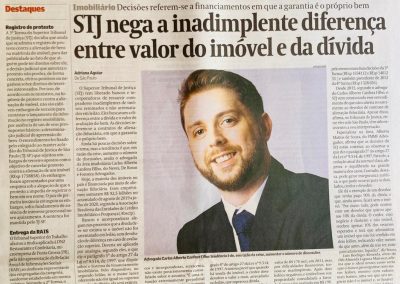 Valor Econômico – STJ nega a inadimplente diferença entre valor do imóvel e da dívida