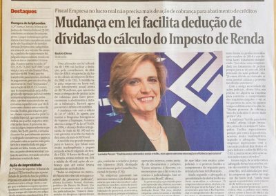 Valor Econômico – Mudança em lei facilita dedução de dívidas do cálculo do Imposto de Renda