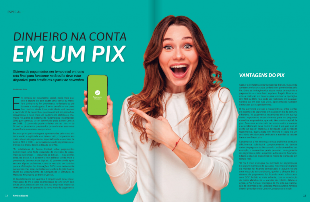 Sicoob – Dinheiro na conta em um PIX