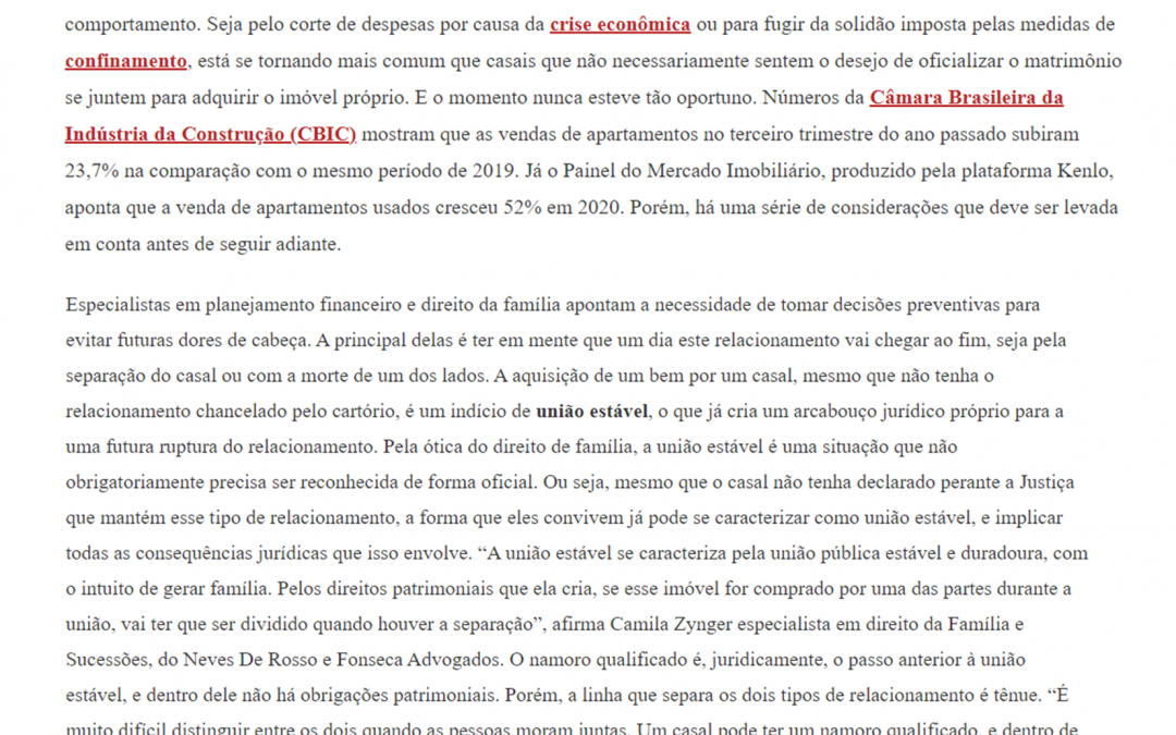 Jovem Pan – Como comprar uma casa com alguém sem estar casado? Confira dicas de especialistas