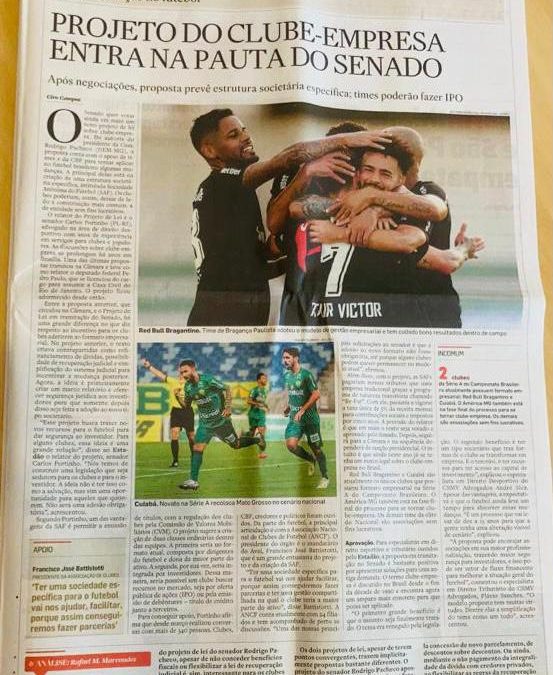 O Estado de S. Paulo – Senado pretende votar em maio projeto do clube-empresa no futebol: time poderá fazer IPO.