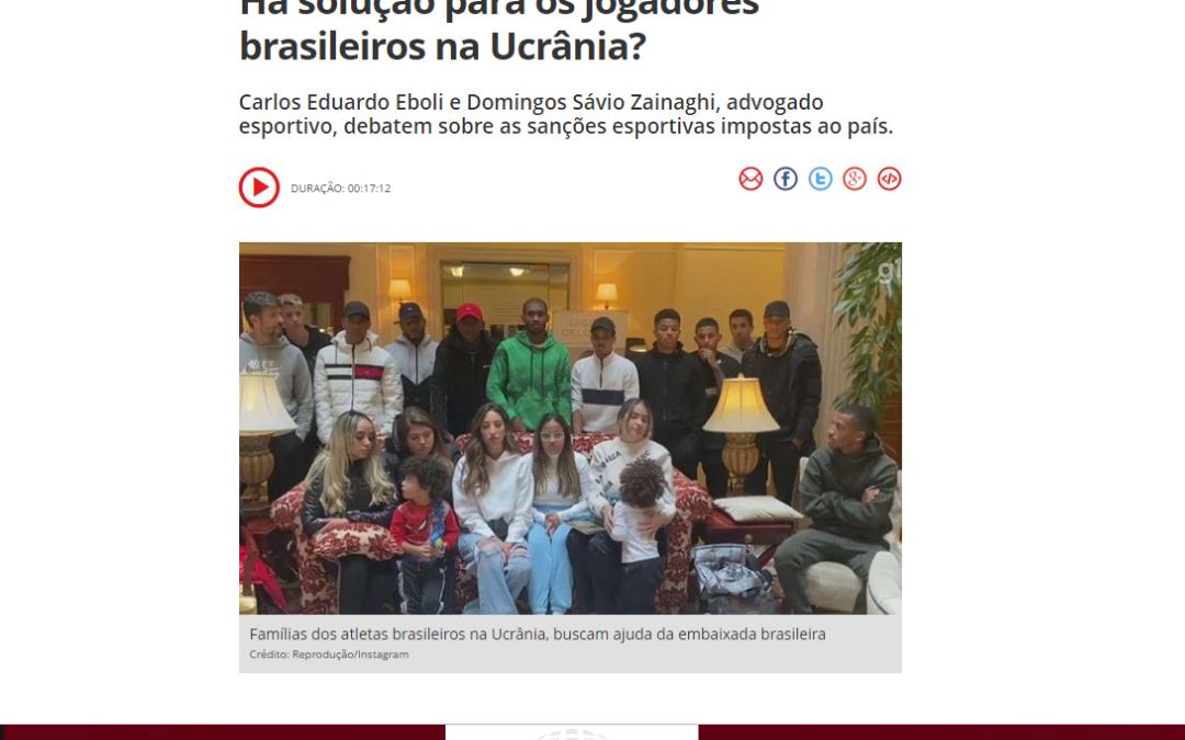 Rádio CBN – Há solução para os jogadores brasileiros na Ucrânia?