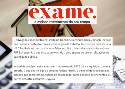 Exame – Lei do home office muda o uso do FGTS? Como fica a compra da casa própria