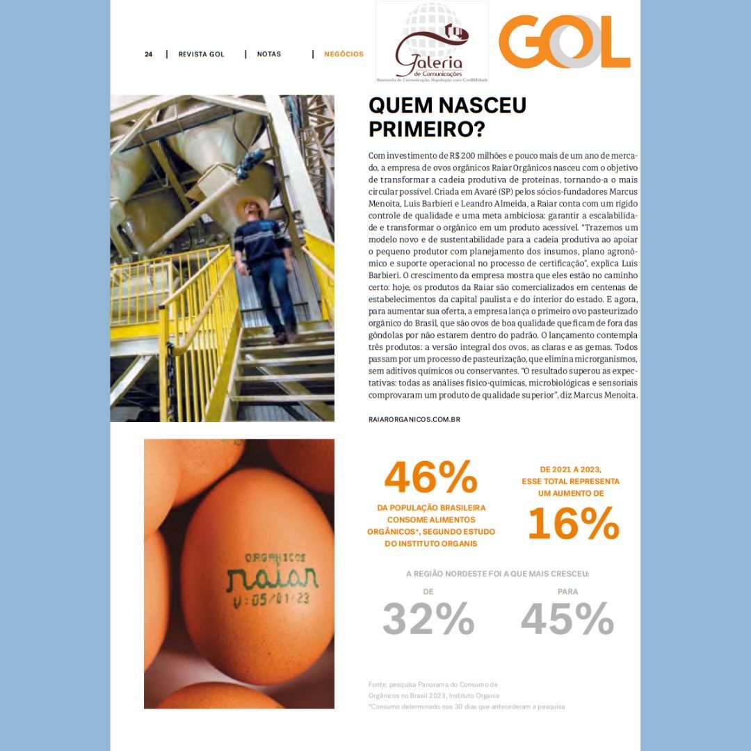 Estamos na Revista Voe GOL e Voe ORGANIS !!